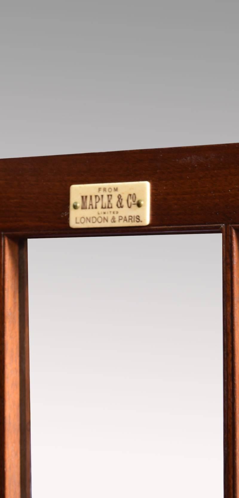 British Large Maple & Co Mahogany Bookcase