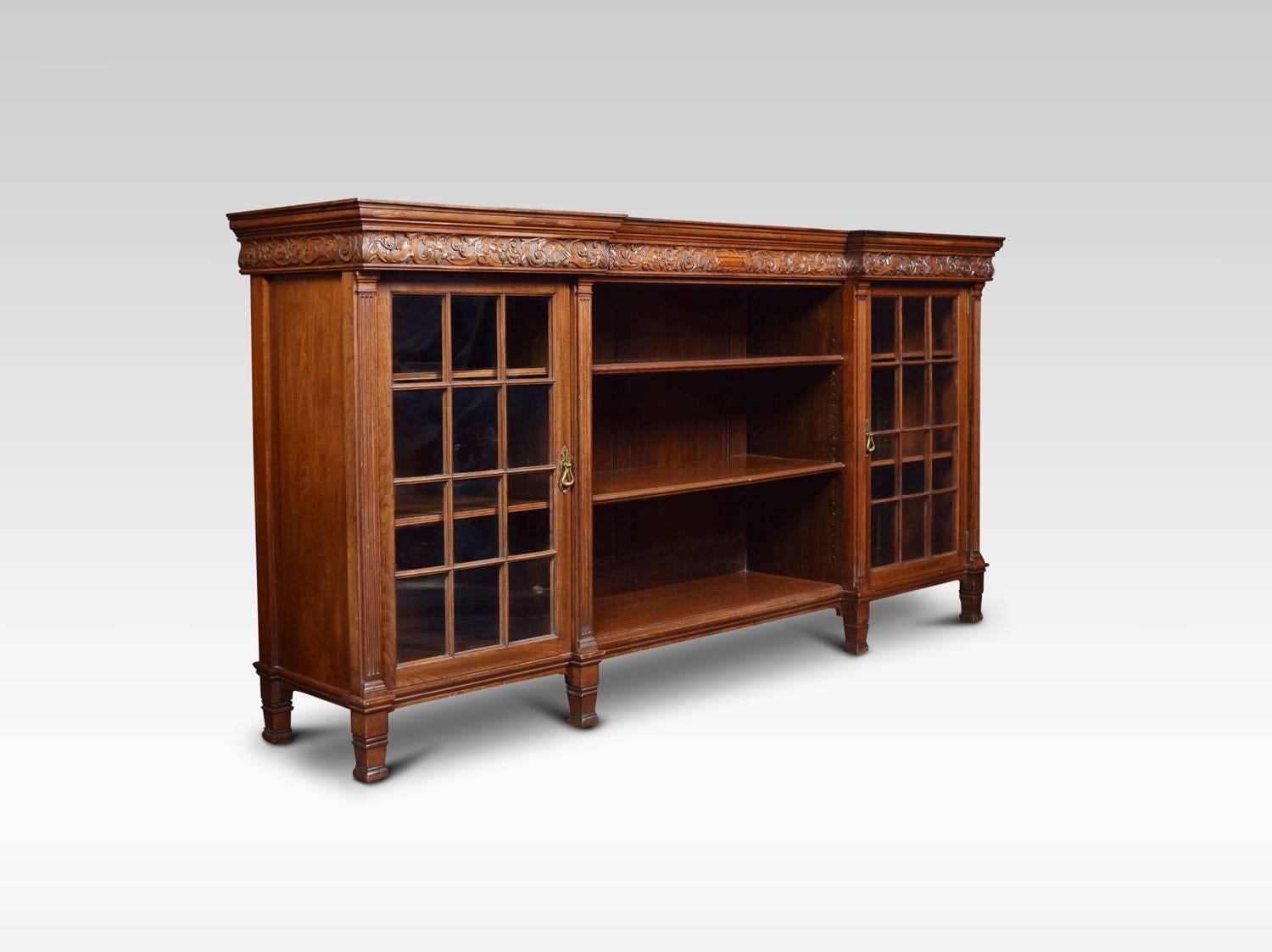 Edwardian Large Maple & Co Mahogany Bookcase