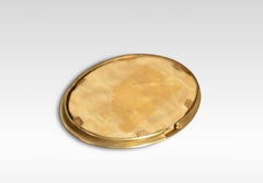 Brass Framed Oval Pietra Dura Plaque