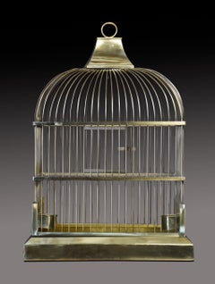 Antique Large brass birdcage