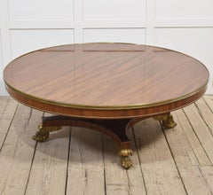 Mahogany circular coffee table