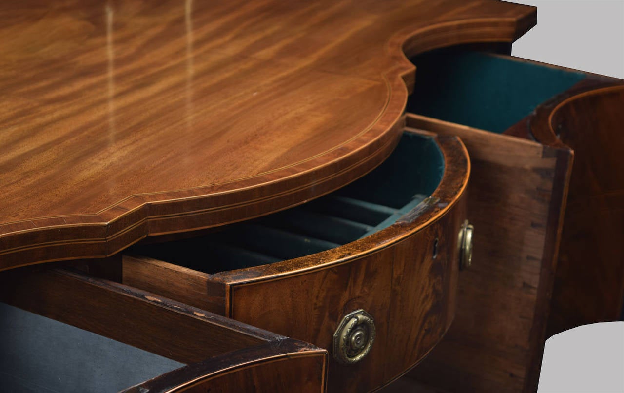 19th Century George III Serpentine Fronted Sideboard