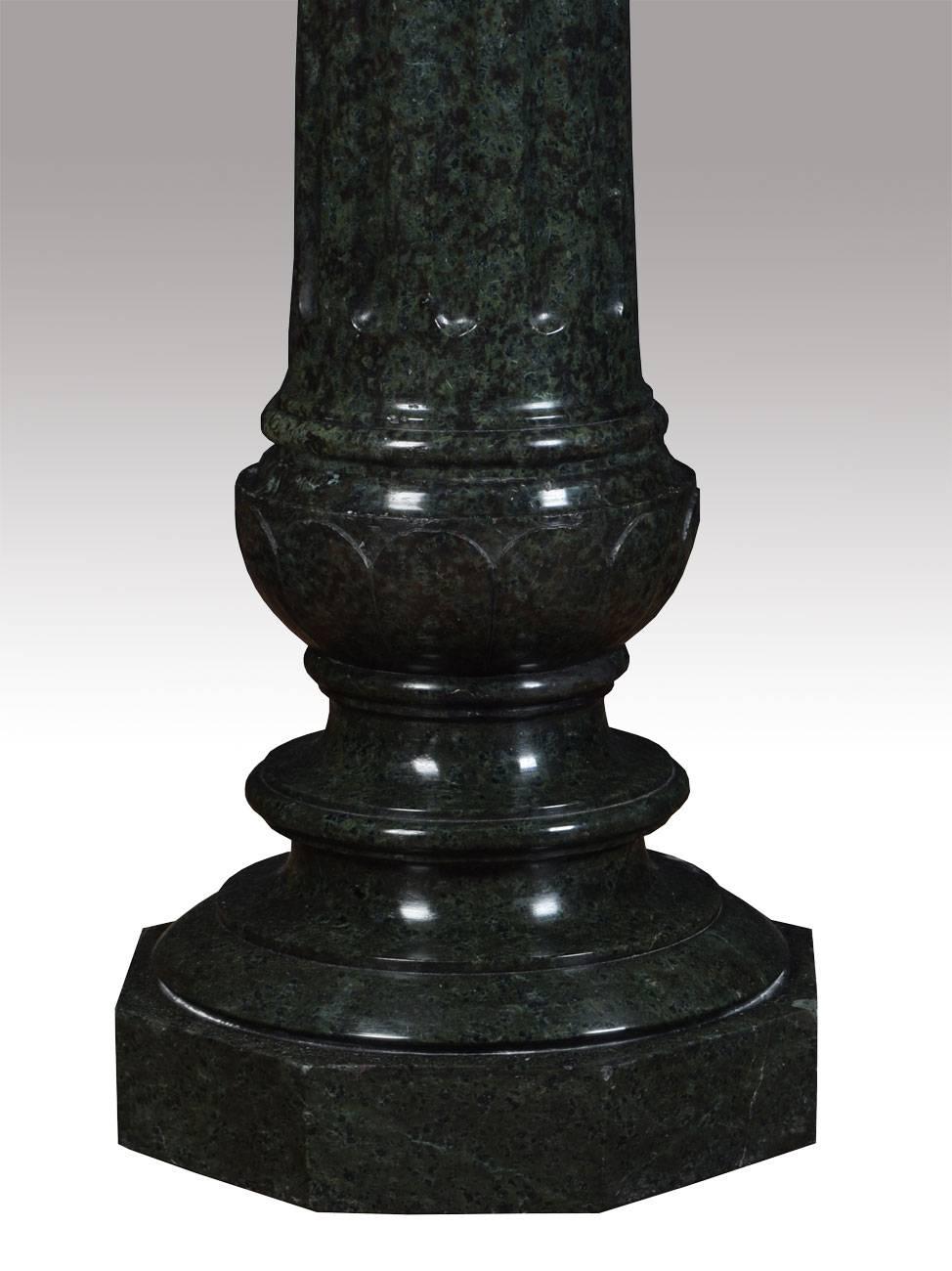 Great Britain (UK) Late 19th Century Serpentine Marble Column