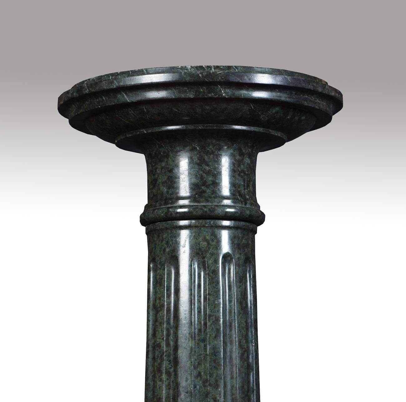 Victorian Late 19th Century Serpentine Marble Column