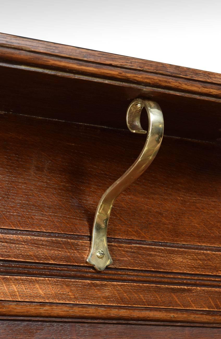 19th Century Victorian oak & brass mounted stick stand attributed to James Shoolbred & Co