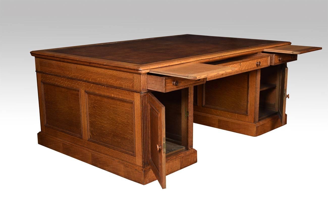 large oak desk