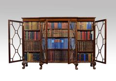 Large Mahogany Breakfront Glazed Bookcase