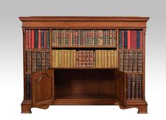 Large Walnut Open Bookcase