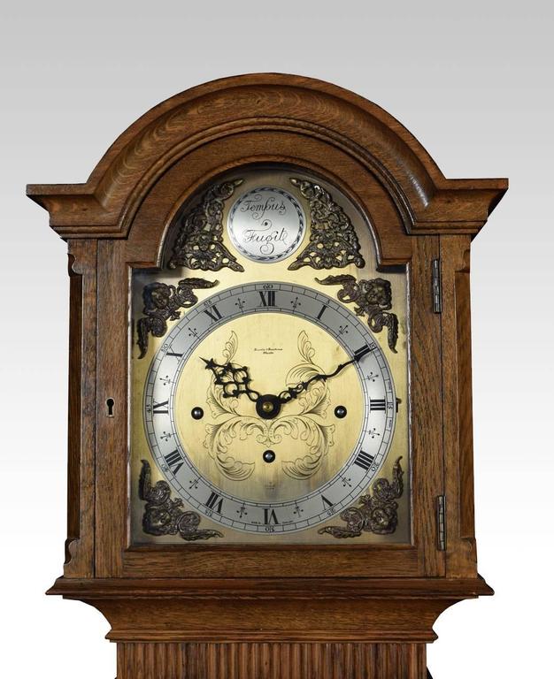 Oak Grandmother Tube Chiming Clock at 1stDibs