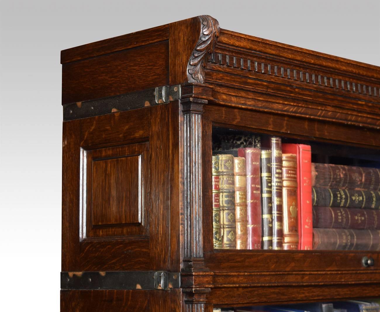 English Oak Globe Wernicke Sectional Bookcase