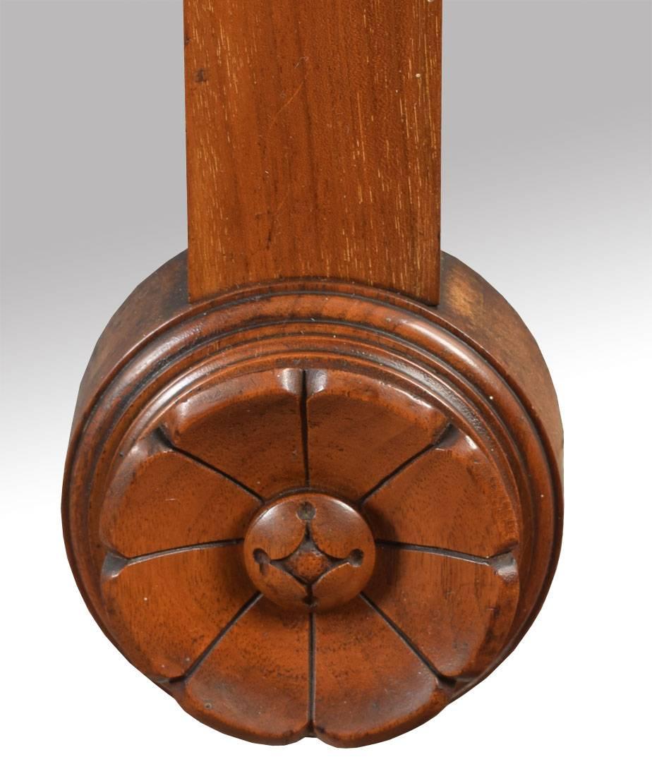 Late Victorian Oak Cased Stick Barometer and Thermometer by J Hicks of London 1