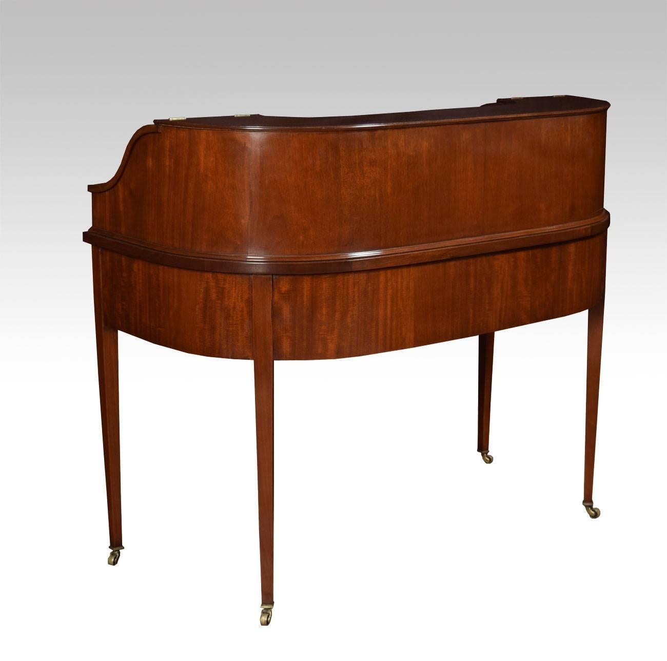 Edwardian Mahogany Carlton House Desk