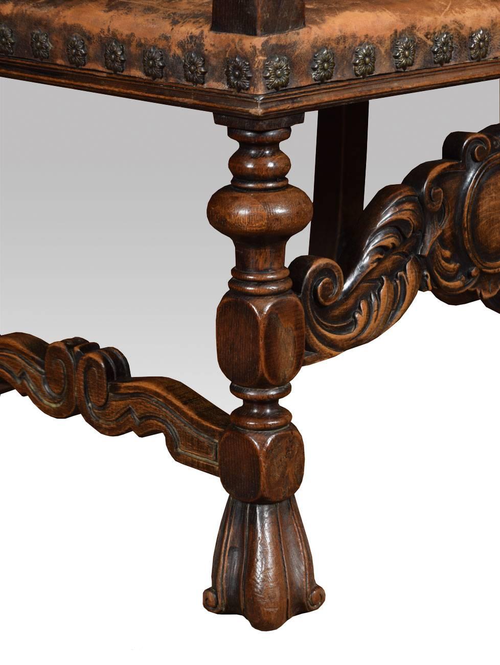 Set of Fourteen Baroque Style Walnut Dining Chairs 5
