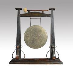 Arts and Crafts Copper Dinner Gong Attributed to J. & F. Pool of Hayle