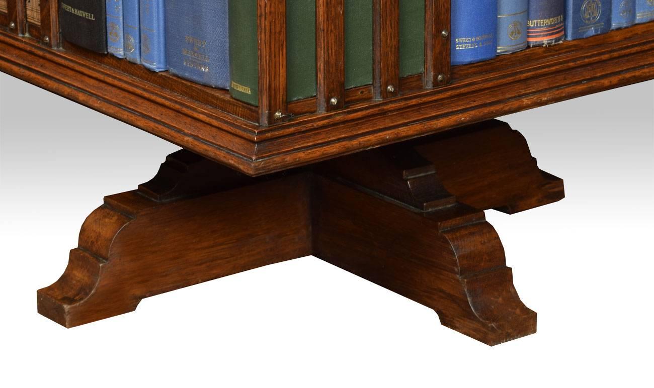 19th Century Large Oak Revolving Bookcase