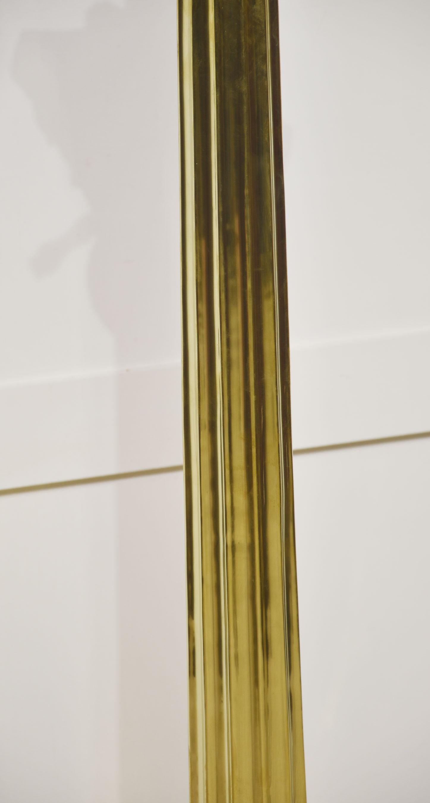 Monumental brass standard lamp by Hinks For Sale 1