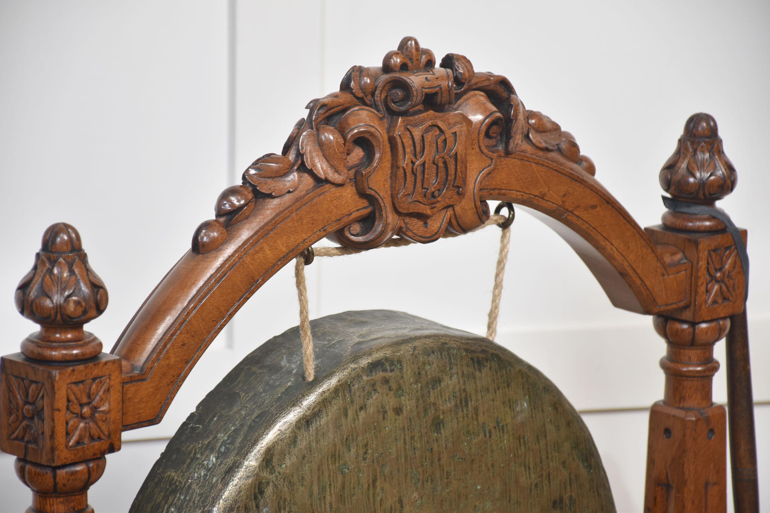 XIX secolo Gong da pranzo con cornice in Oak in vendita