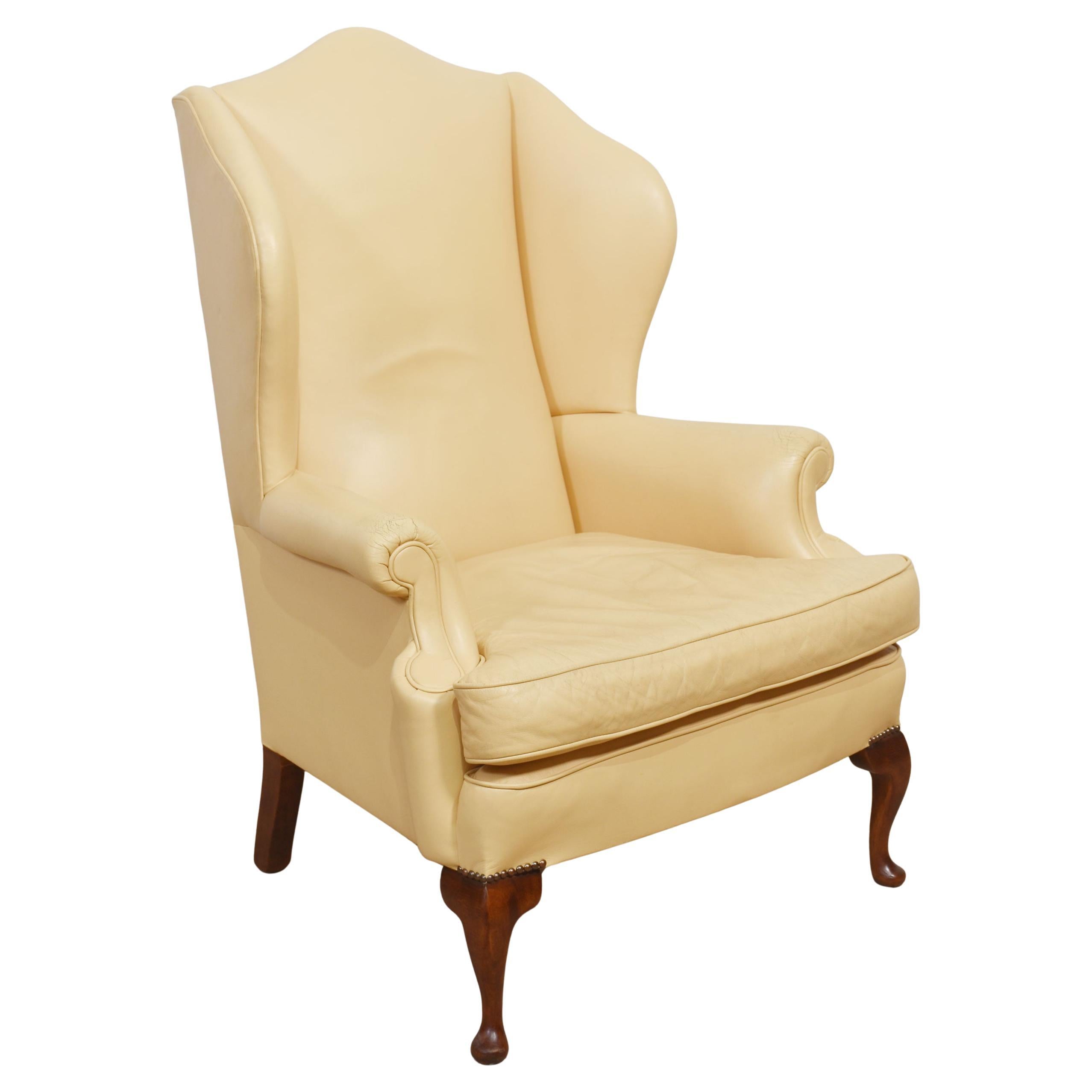 Poltrona wingback in stile georgiano in vendita