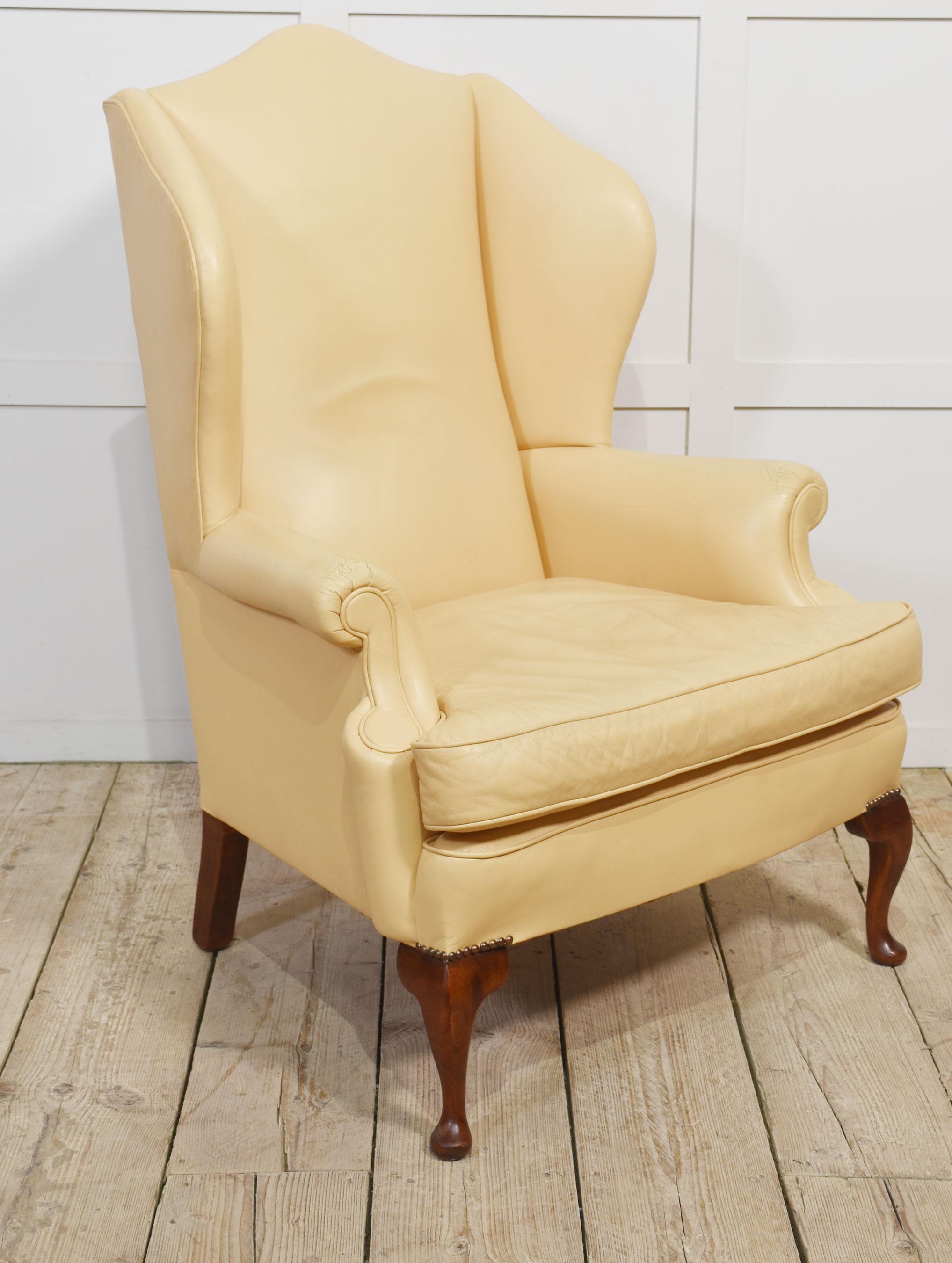 Poltrona wingback in stile georgiano in vendita 1