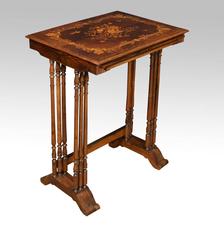 Nest of Three Rosewood Inlaid Tables