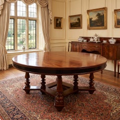 Large Circular Mahogany Centre Dining Table