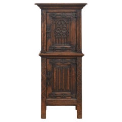 Gothic Revival Carved Oak Cabinet