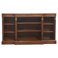 Regency Style Mahogany Breakfront Open Bookcase