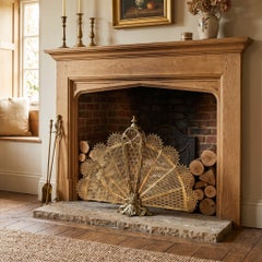 Pierced Brass Peacock Fire Fan
