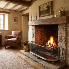 Brass And Wirework Fire Guard
