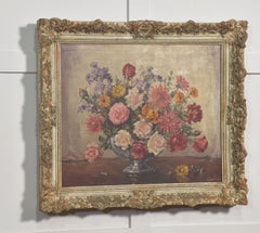 Floral Still-Life Oil Painting By I. Berezny