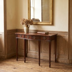 Edwardian Mahogany Bow Front Side Table