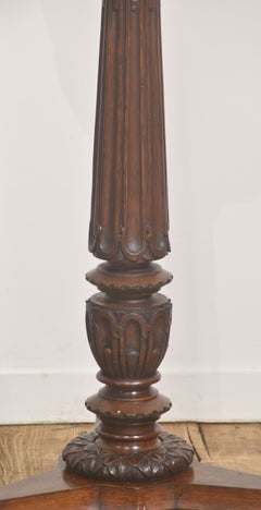 19th Century Carved Oak Plant Stand