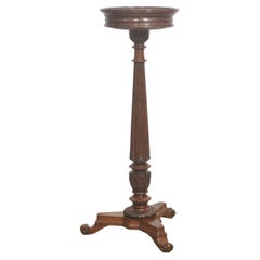 19th Century Carved Oak Plant Stand