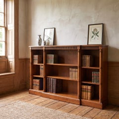 Regency Style Mahogany Breakfront Open Bookcase
