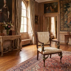 Empire Style Mahogany And Gilt Bronze Armchair