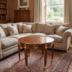 Louis XVI Style Marquetry And Gilt Brass Coffee Table