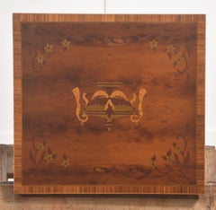 Pair Of Sheraton Style Marquetry Bedside Cabinets