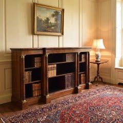 Regency And Brass Mounted Breakfront Open Bookcase