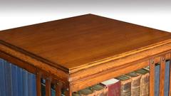 Large Oak Revolving Bookcase