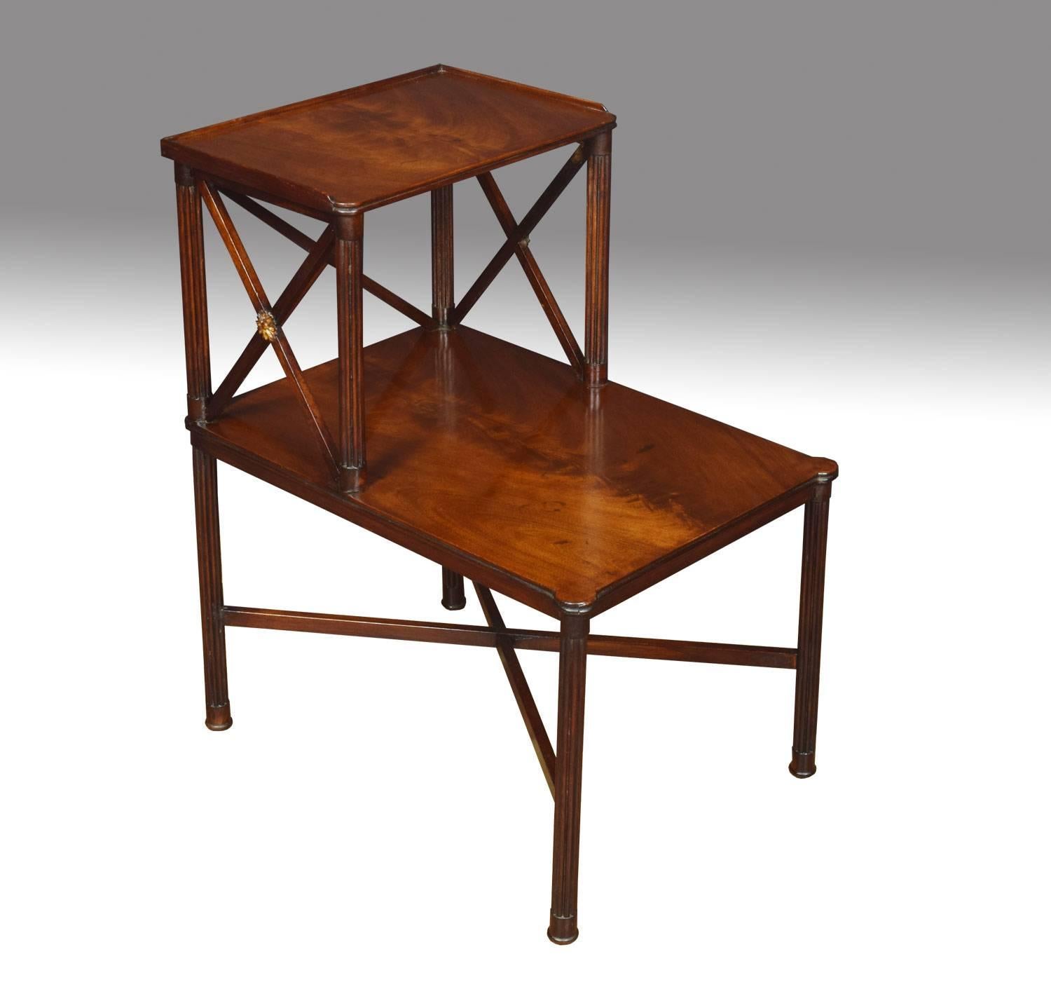 English Pair of Regency Waterfall Side Tables