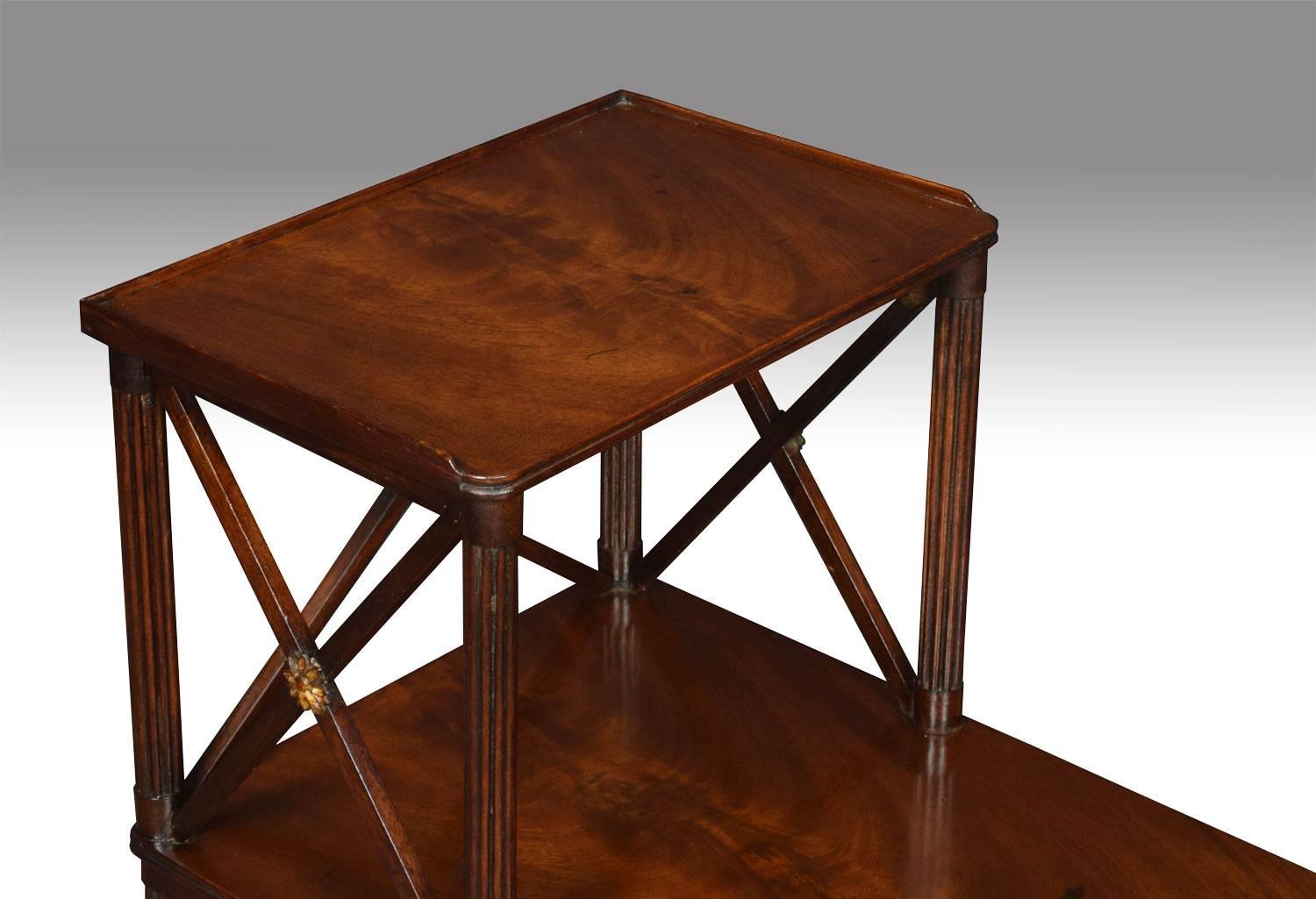 Pair of Regency Waterfall Side Tables In Excellent Condition In Cheshire, GB