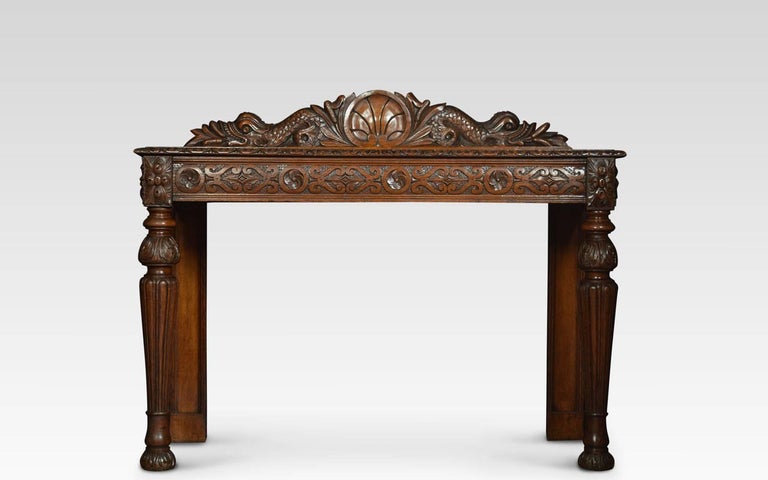 Victorian Carved Oak Hall Table at 1stDibs