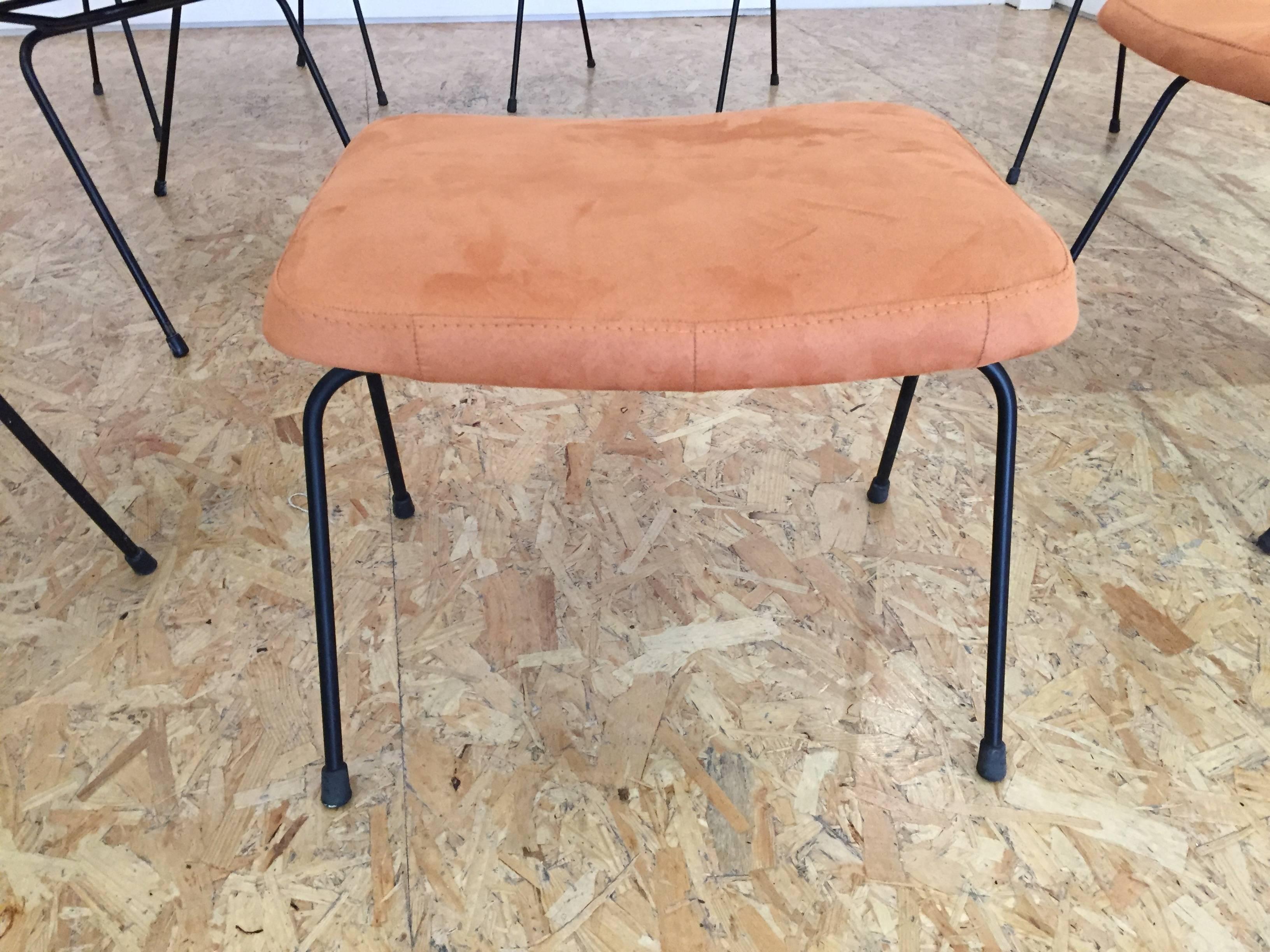 Set of Six Chairs and One Stool by Daciano da Costa In Excellent Condition In Paris, FR