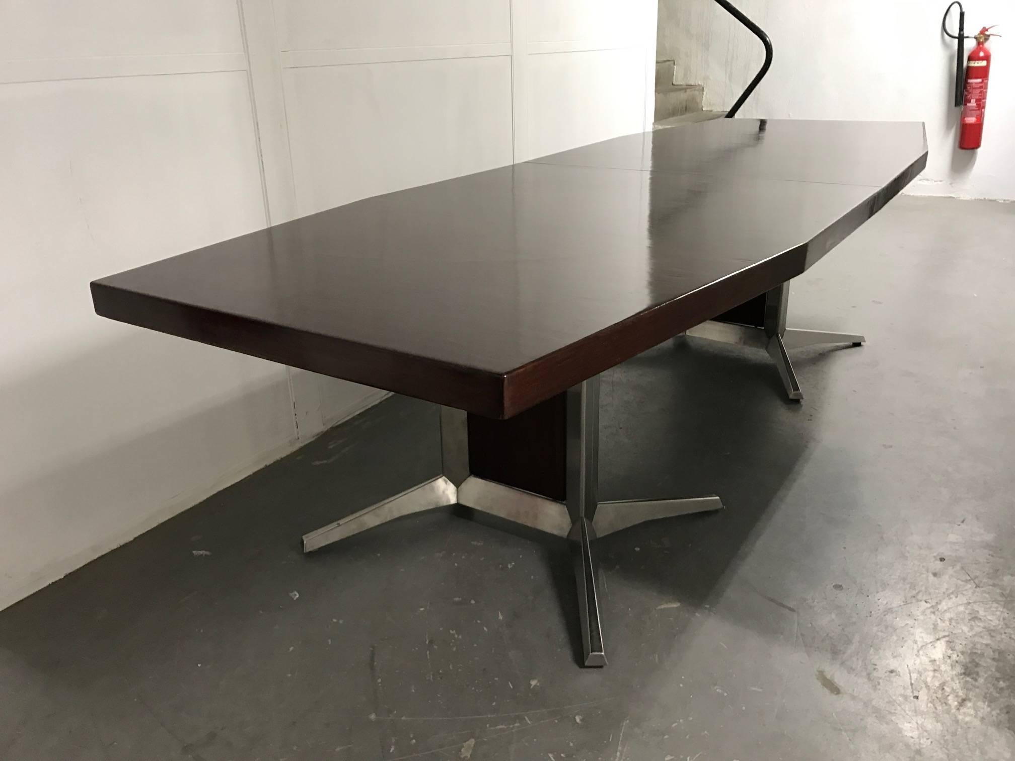 Conference or dining room table by Daciano da Costa, Portugal, 1960s.