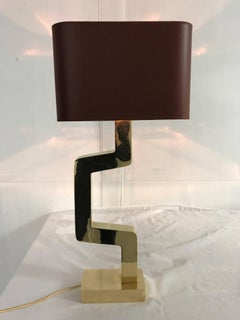 "Alpha" Bronze Table Lamp by Philippe Cuny