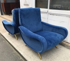 Pair of "Lady" Armchairs by Marco Zanuso for Arflex