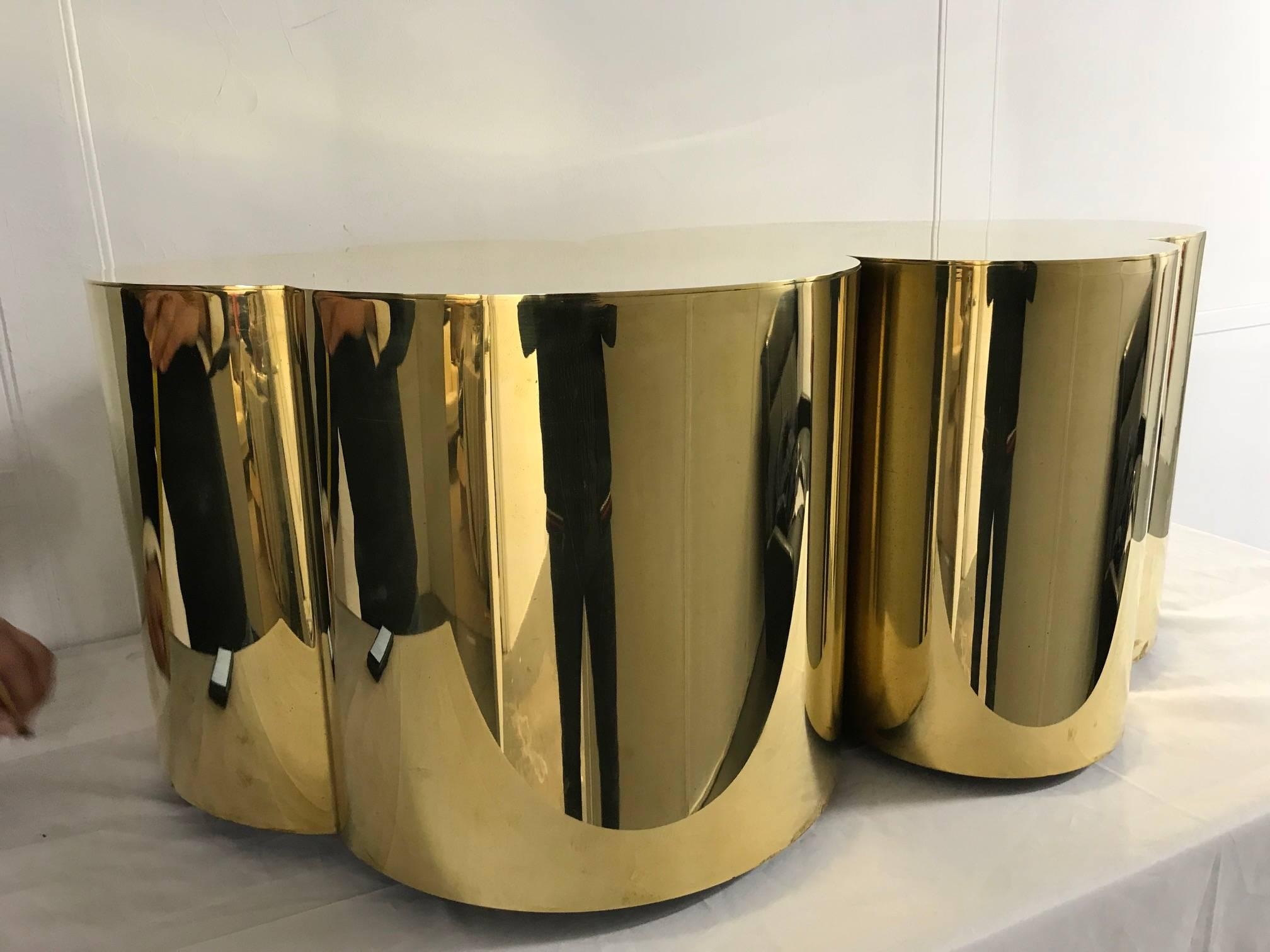 Brass coffee table, model 