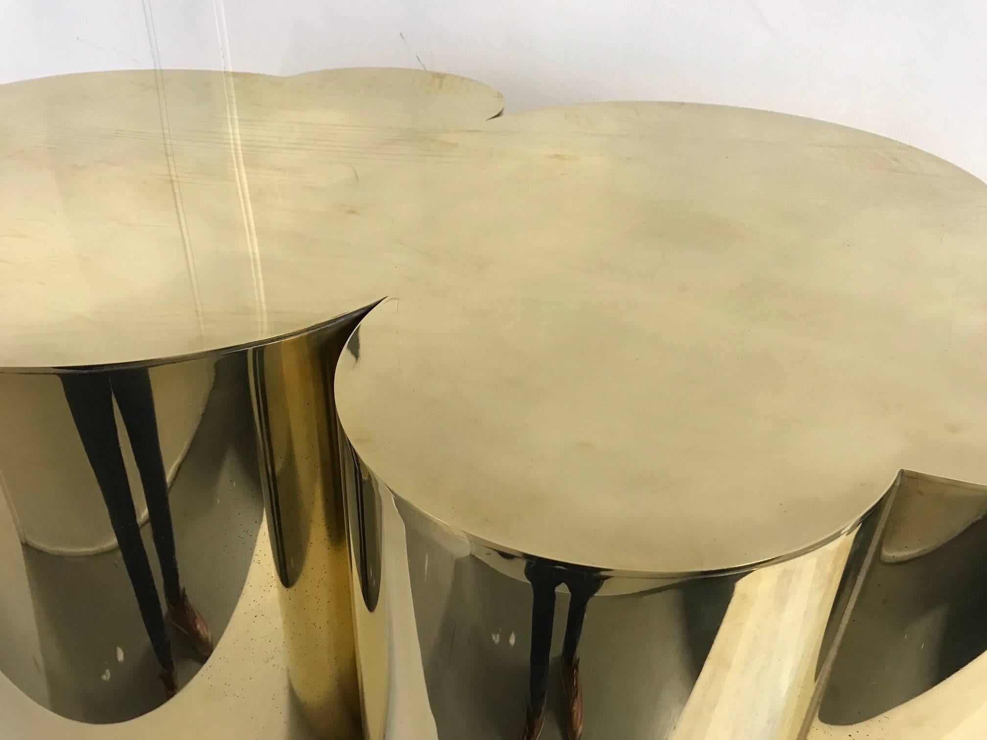 European Brass Coffee Table 