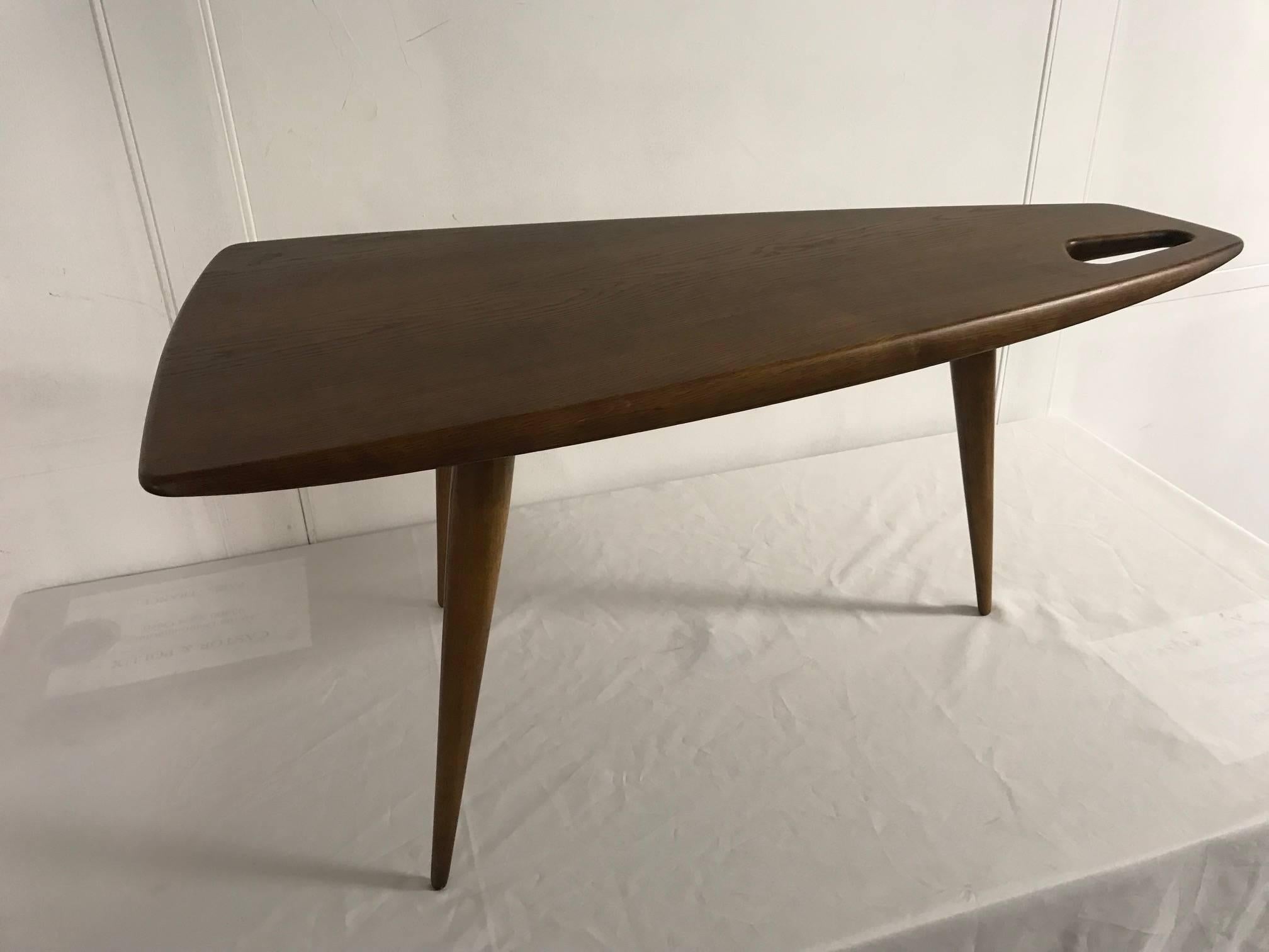 Walnut coffee table by Pierre Cruège (for the Formes society he created in the early 1950s).