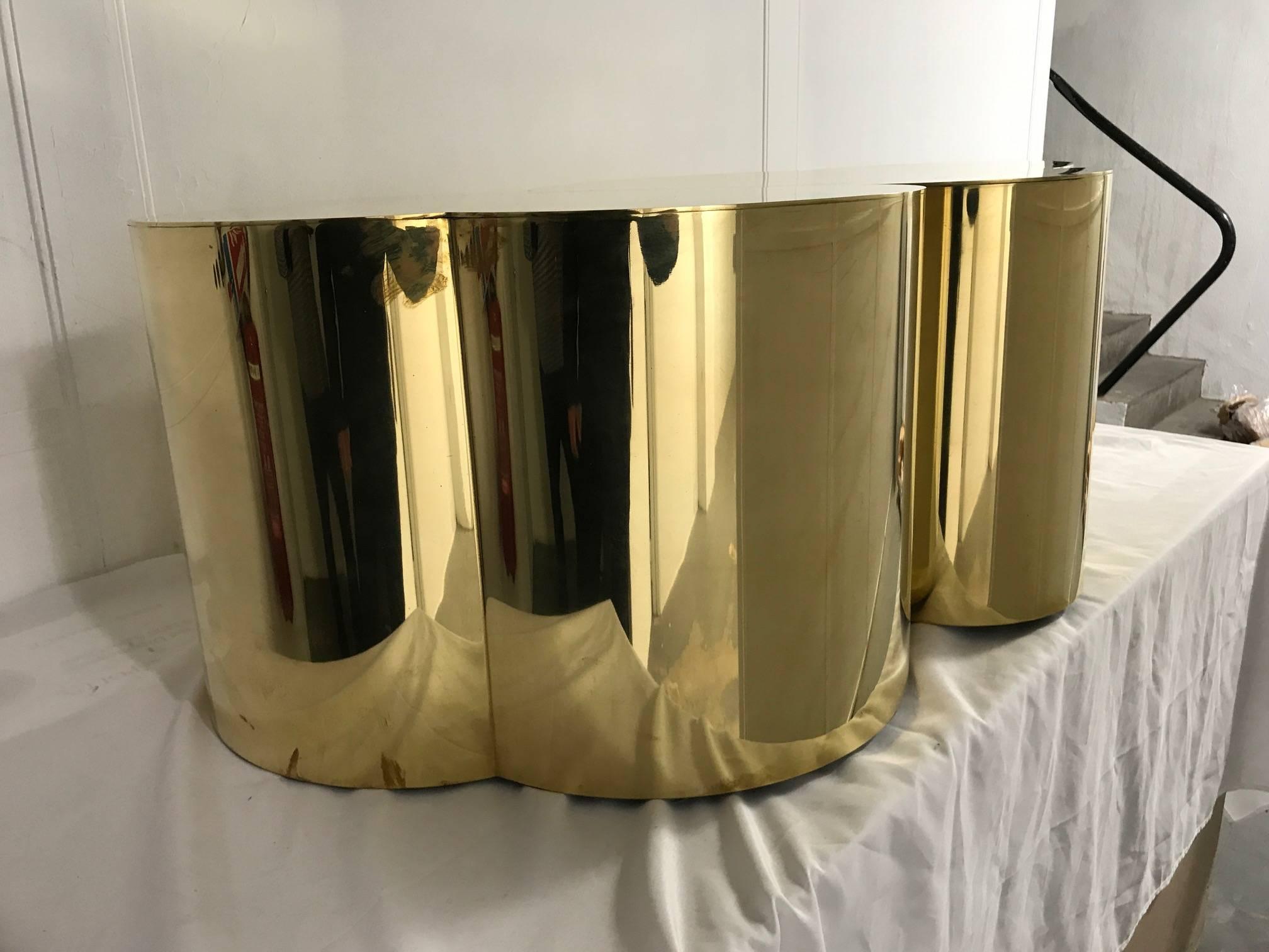 French Brass Coffee Table 